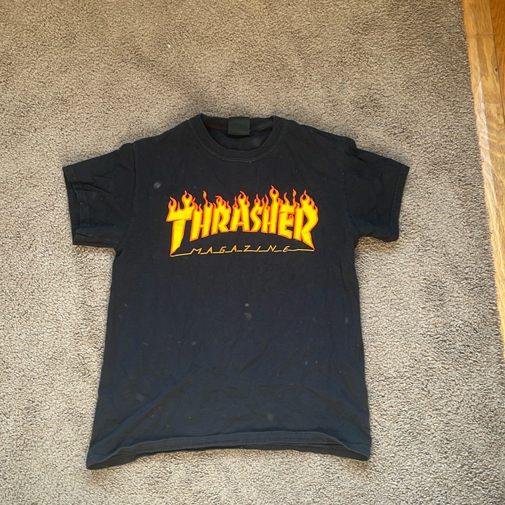 Small Thrasher Magazine Black T-Shirt
